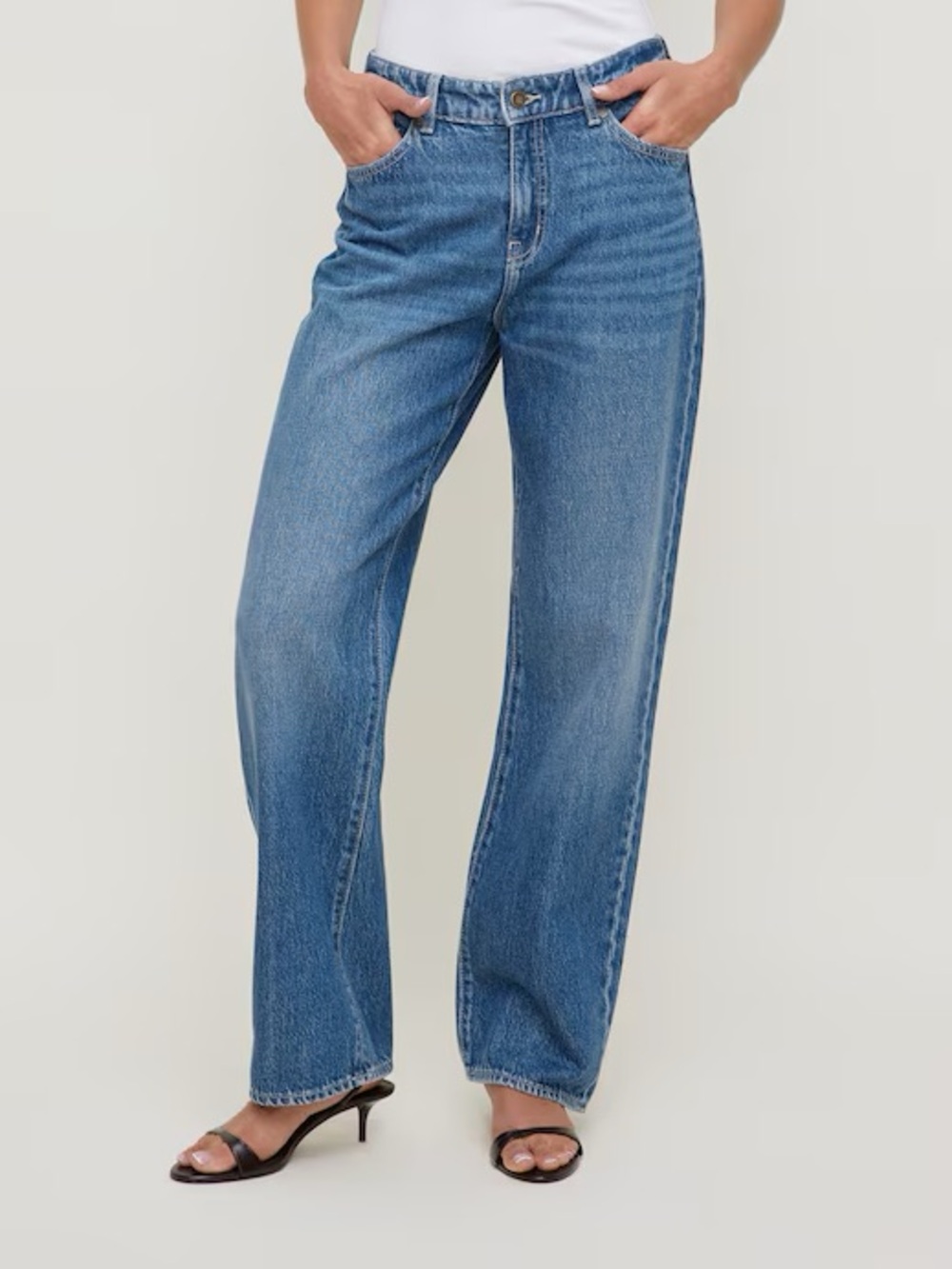 Dynamite Mika Mid Rise Relaxed Straight Leg Jeans